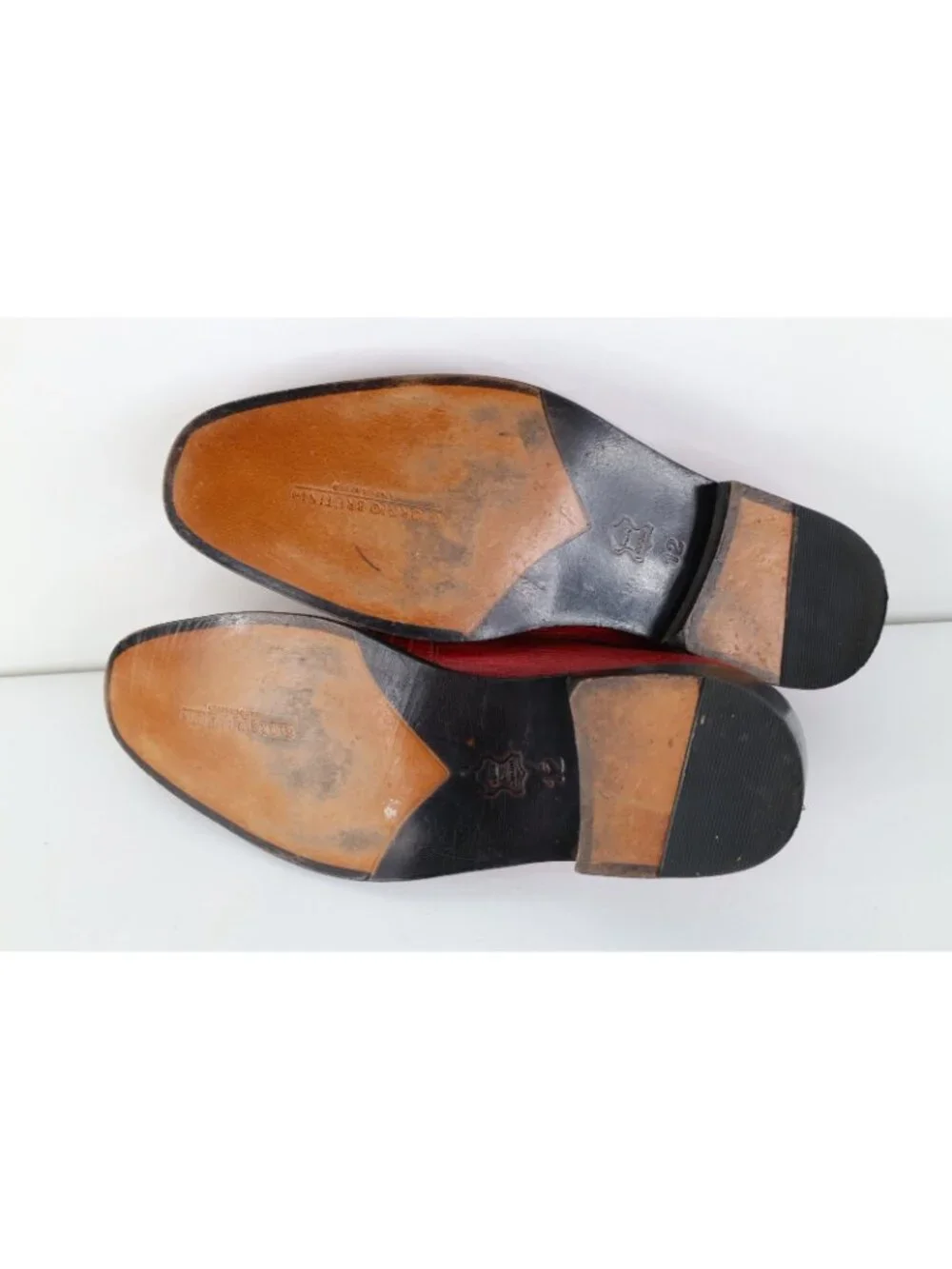 Vtg Streetwear Mens Size 12 Snakeskin Alligator Print Leather Dress Shoes Red